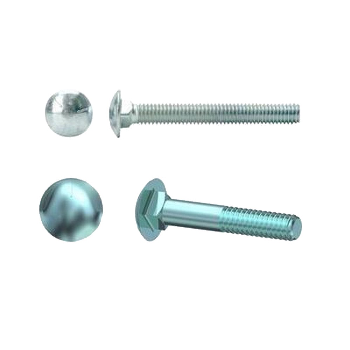 1/2" x 2-1/2" Carriage Bolts Grade 2 Zinc Plated