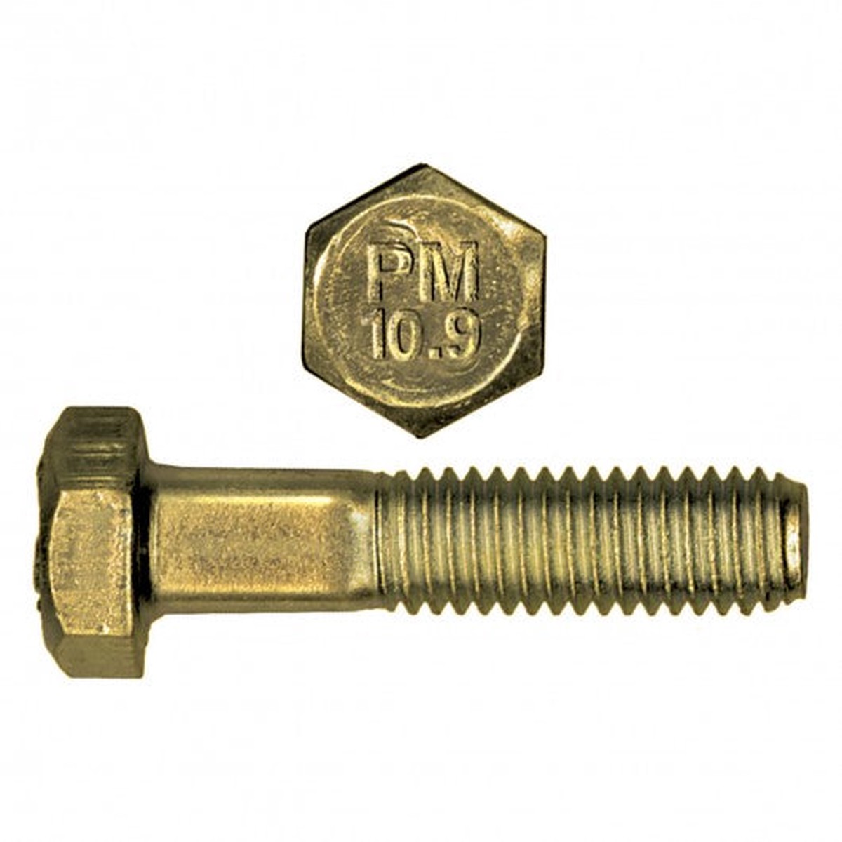 8mm-1.25 x 70mm Hex Head Bolts Grade 10.9 Zinc Plated Coarse Thread