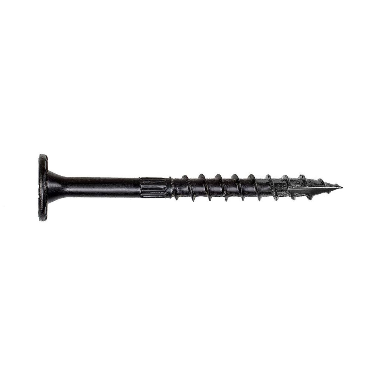 .220"x3-1/2" Outdoor Accents Structural Wood Screw, Black (50/BX)