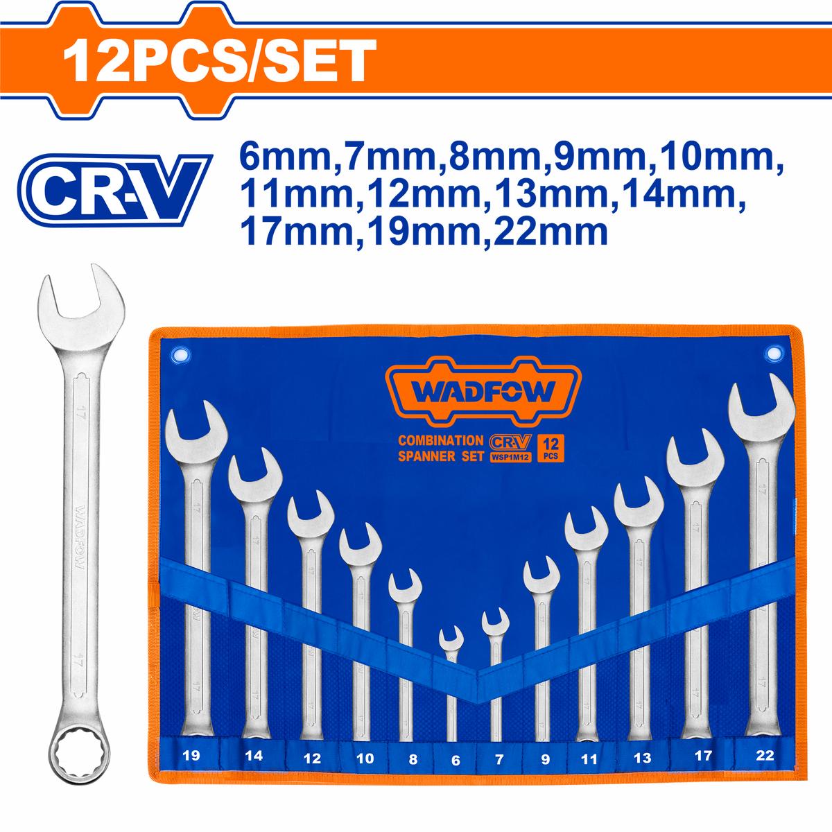 Wadfow Combination spanner set 12 Piece