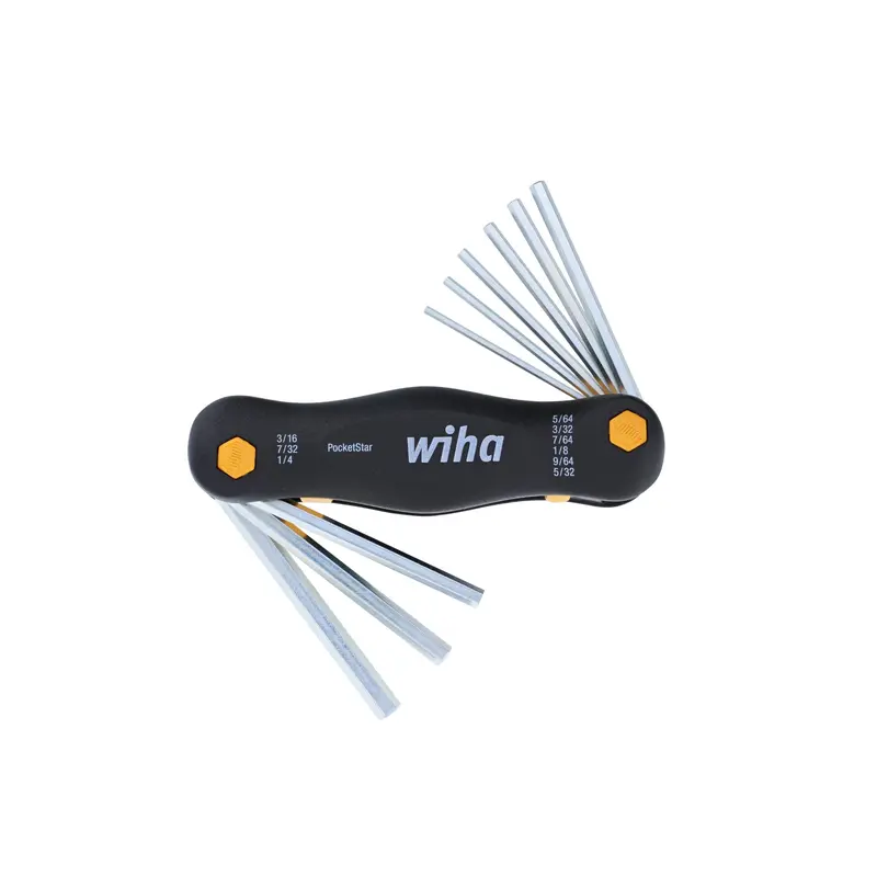 9 Piece PocketStar Fold-Out Hex Key Set - SAE