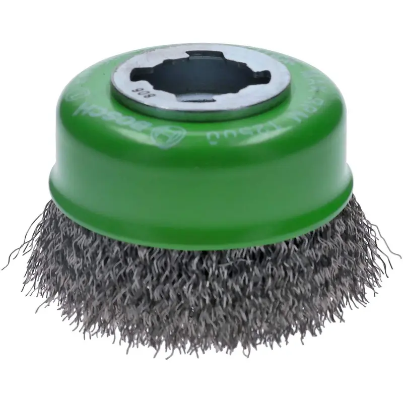 Bosch WBX319 X-Lock 3" Cup Brush, Crimped, Stainless Steel