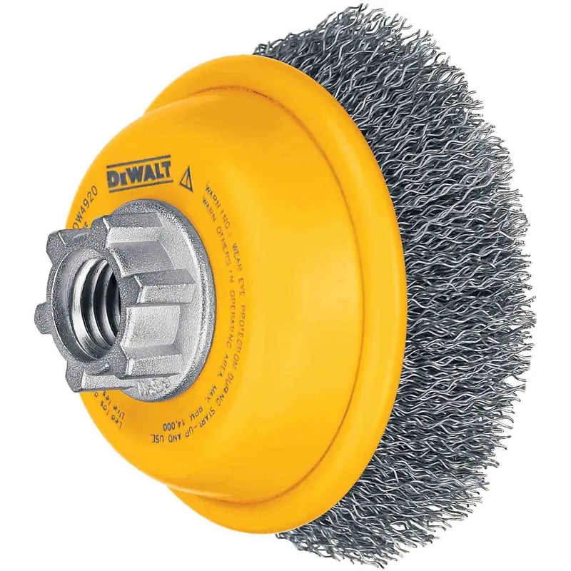 DeWalt DW4920 3" x 5/8"-11 HP .014 Carbon Crimp Wire Cup Brush