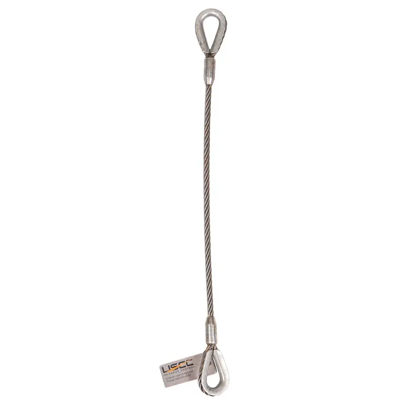 3/8" x 20' Thimble Eye Wire Rope Sling