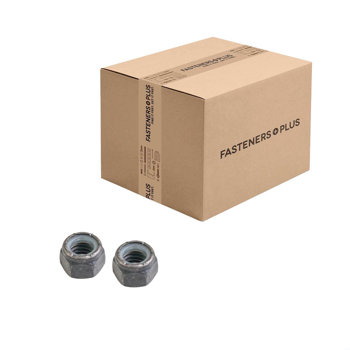 Conquest 7/16" Grade C NE Nylon Insert Locknut, Coarse Thread - Plain | Qty. 1,000 (Carton)